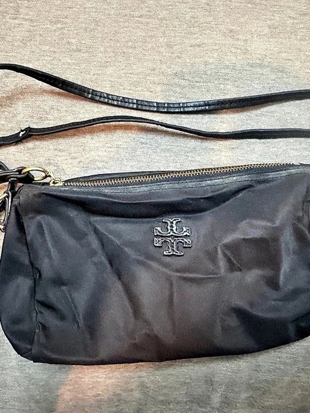 Tory Burch Nylon Swing Pack Crossbody Black Bag